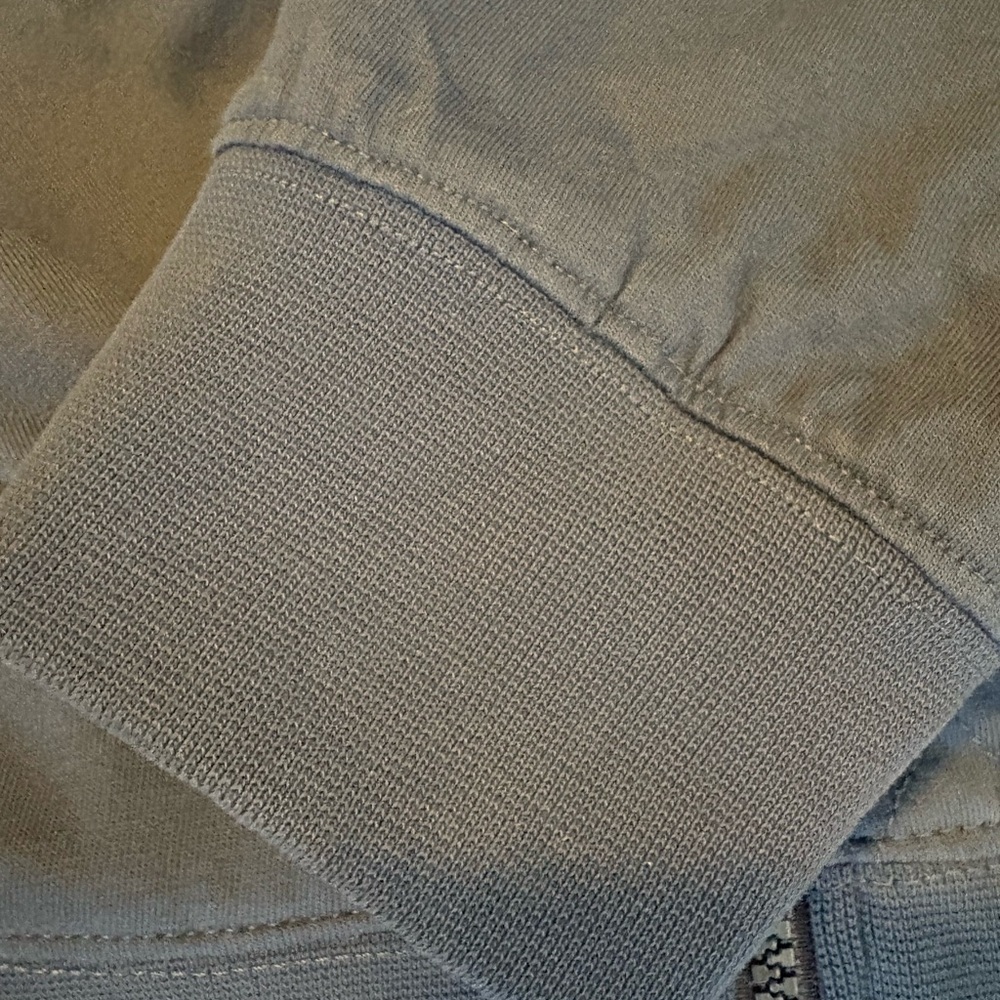 L.L. Bean Quilted Cotton Zip Jacket Blue Large Regular - Picture 7 of 14